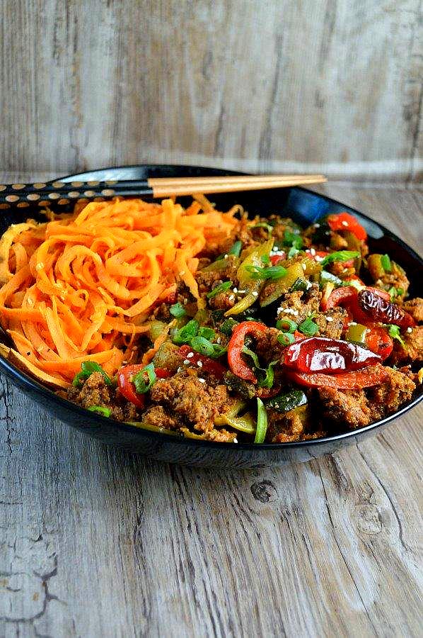Vegan kung pao chicken