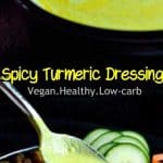 Spicy Turmeric dressing with Vegan Barley Salad #vegan #healthy