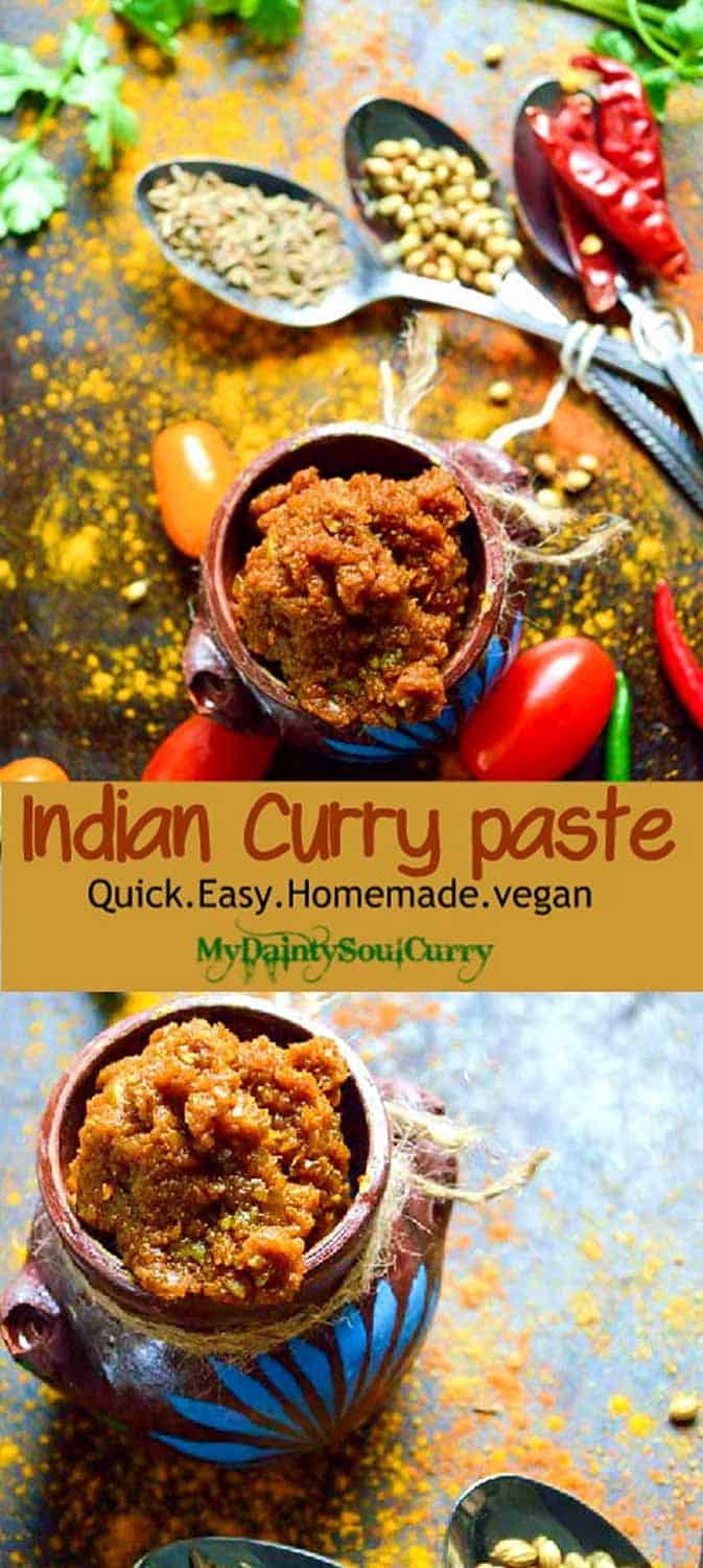Indian curry paste, homestyle curry paste #vegan #easycurry