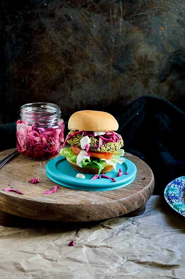 spicy lentil veggie burger