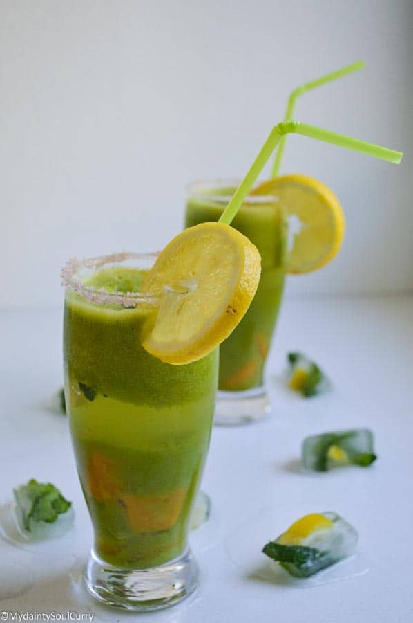 Green Mango Turmeric Cooler with Sweet Mango Jelly