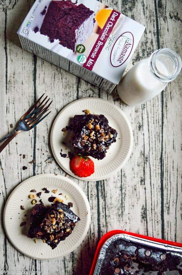 Vegan gluten-free chocolate brownie