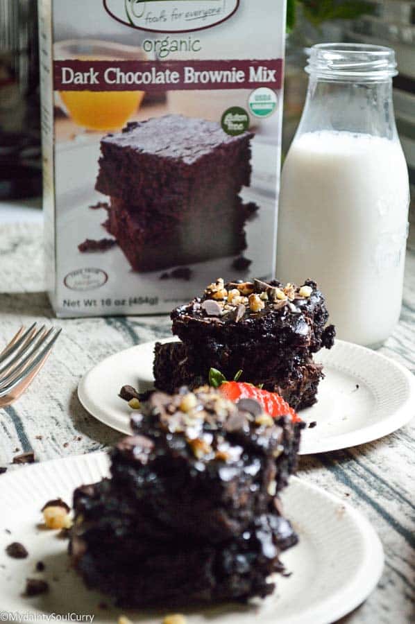 Vegan gluten-free chocolate brownie