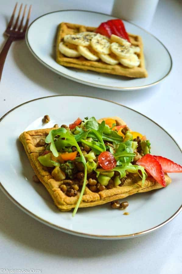 ffle and Sweet chickpea waffle