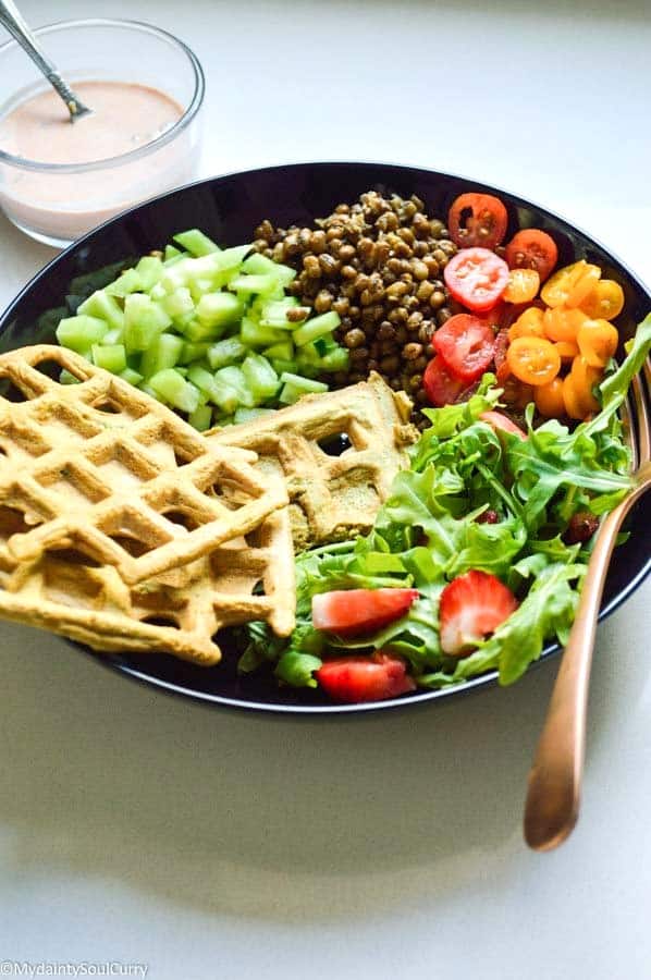 Masala Waffle Salad