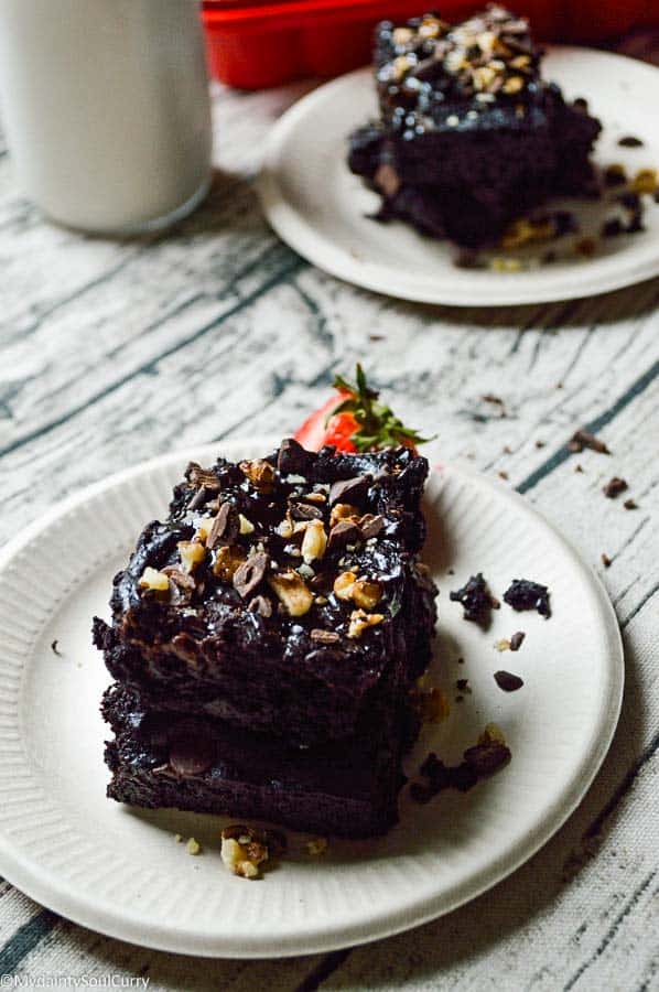 Vegan gluten-free chocolate brownie