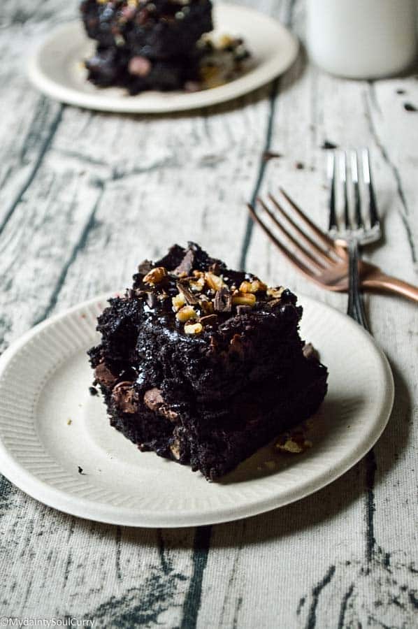 Vegan gluten-free chocolate brownie