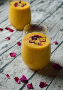 Mango rose lassi