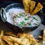 Radish raita naan chips