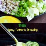 Vegan Barley Salad with spicy turmeric dressing #health #summermeal #salad