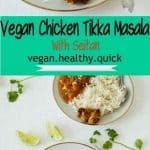 Vegan chicken tikka masala with seitan tikka #healthy #vegan