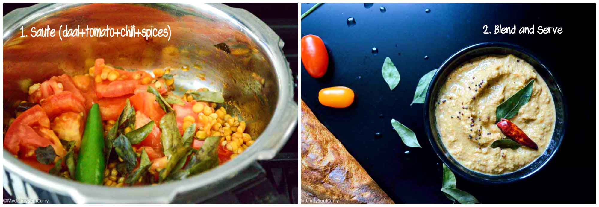 Instant tofu dosa chutney