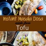 Instant tofu dosa, without rice flour. #healthy #vegan