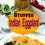 Spice stuffed baby eggplant Indian style #vegan #healthy