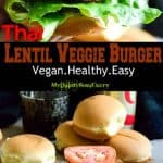 Thai lentil burger with mixed lentils+herbs+spices #vegan #healthy