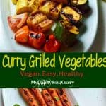 curry grilled veggies with curry balsamic marinade #vegan #easy