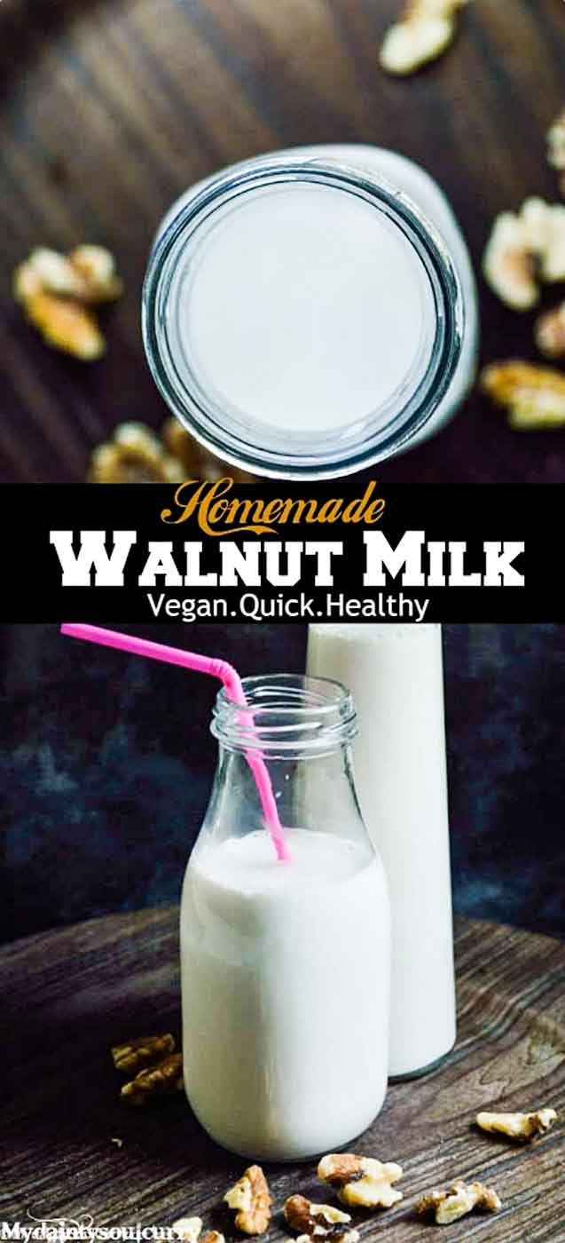 Homemade Vegan Flaxseed Milk Walnut Milk Recipe