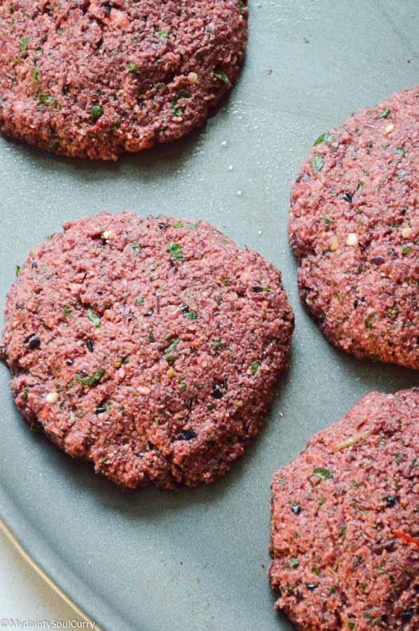 Thai lentil burger