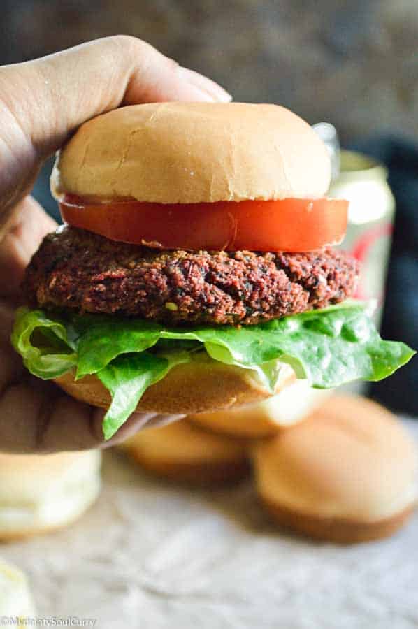 Thai lentil burger