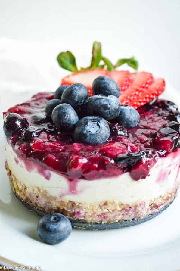 4th of July vegan cheesecake