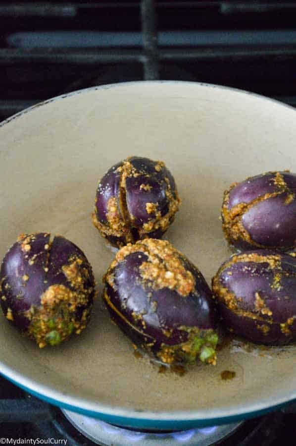 Spice Stuffed Baby Eggplant Recipe