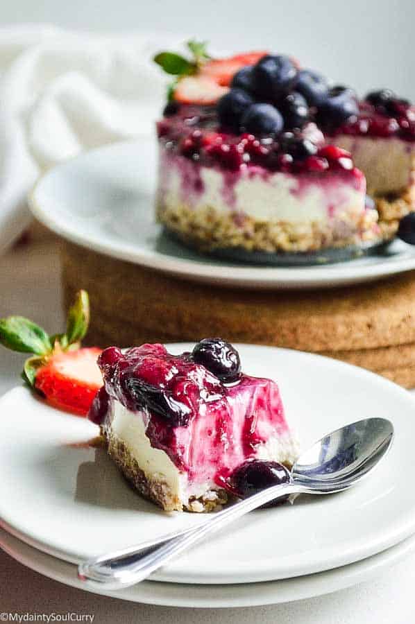 4th of July vegan cheesecake