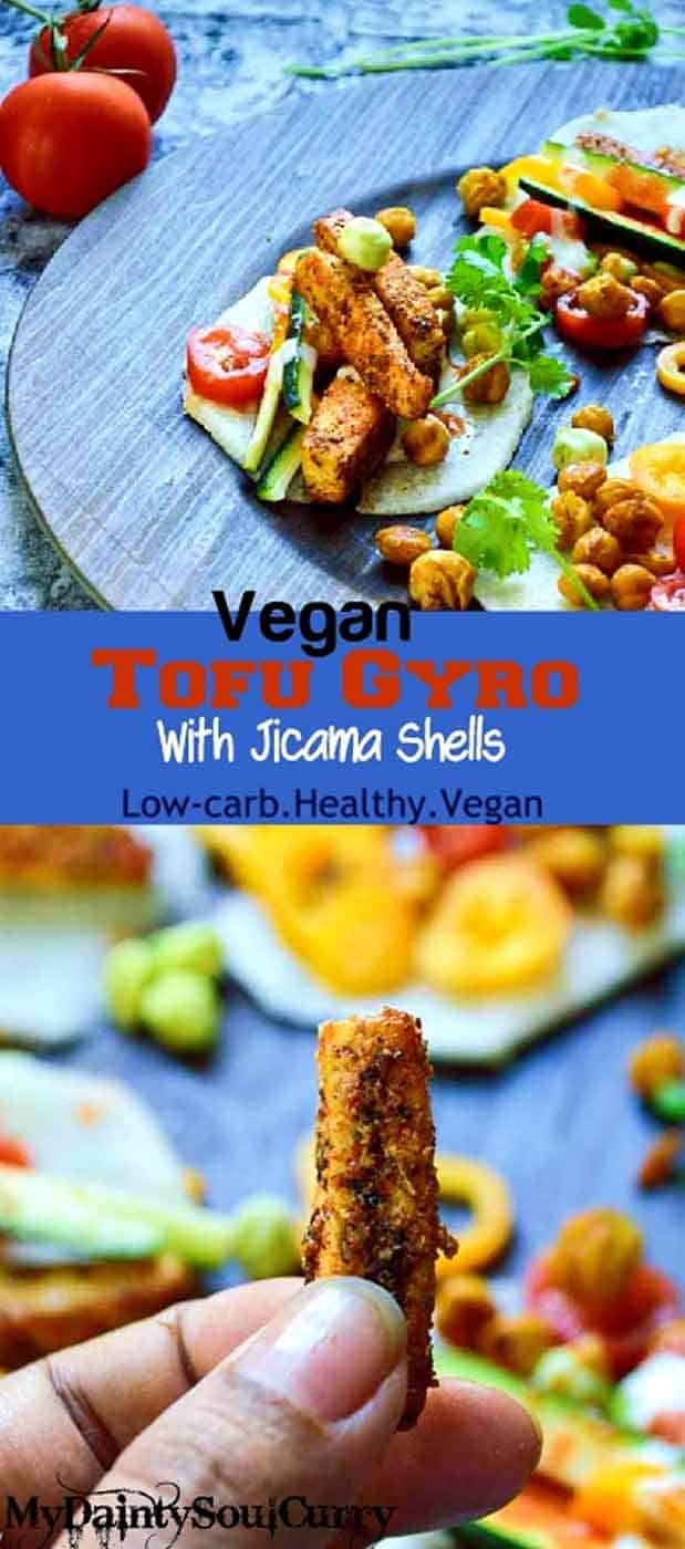 Almost Raw Vegan Gyro With Tofu