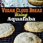 Vegan cloud bread made with whipped aquafaba #vegan #lowcarb