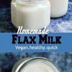 Homemade flax milk, rich in omega 3 and low-calorie. #low-carb #vegan