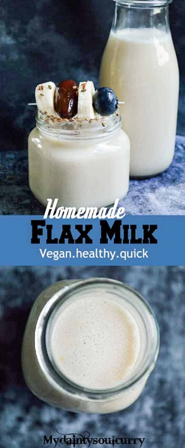 Homemade Vegan Flaxseed Milk Walnut Milk Recipe