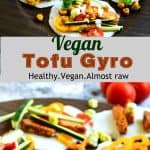 Raw vegan gyro with spiced tofu, fresh veggies and tzatziki. #vegan #healthy