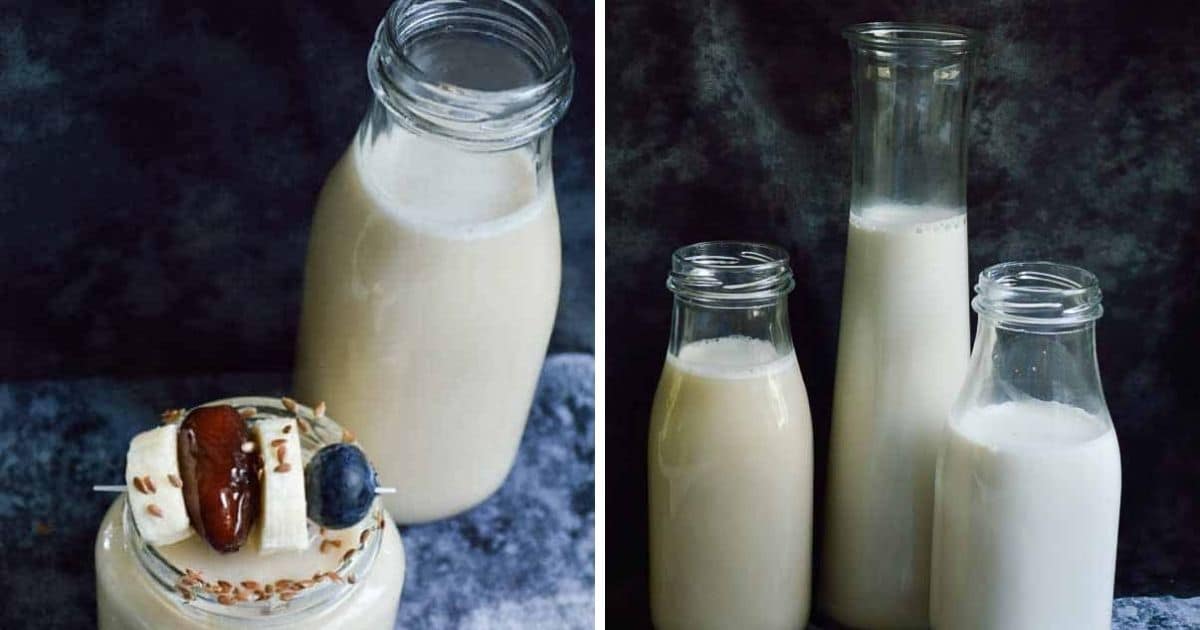 Homemade Vegan Flaxseed Milk Walnut Milk Recipe