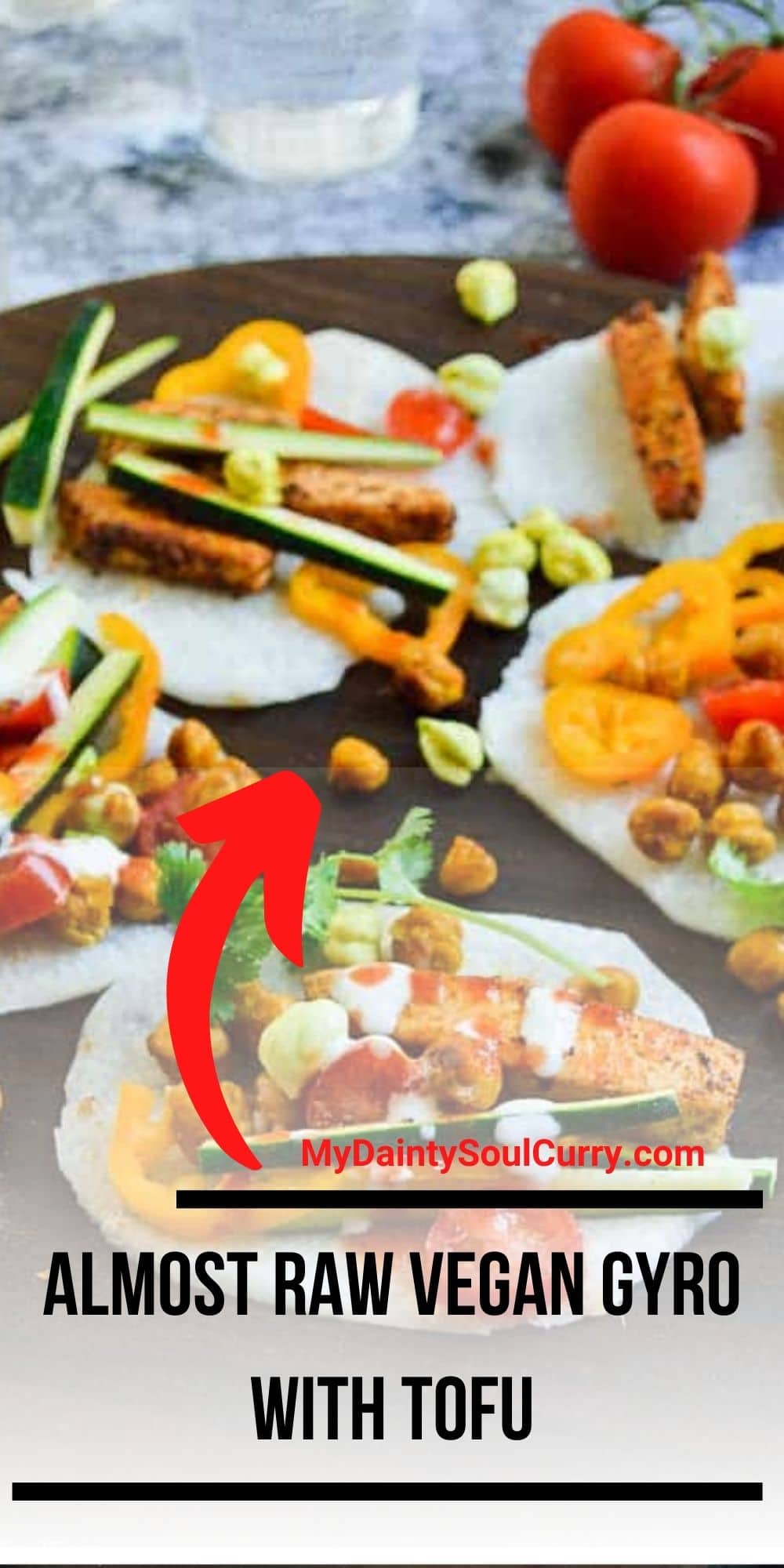 Almost Raw Vegan Gyro With Tofu