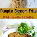 vegan pumpkin blossom fritters #vegan #no-fry #low-calorie