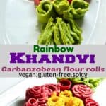 rainbow khandvi rolls