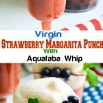 Virgin strawberry margarita punch #VEGAN and with aquafaba whip