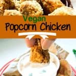 Spicy baked vegan popcorn seitan #vegan #crispy #healthy