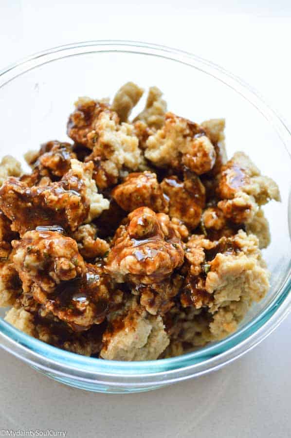 spicy baked vegan popcorn seitan