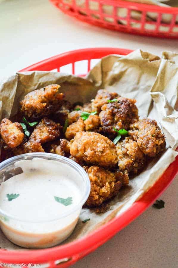 spicy baked vegan popcorn seitan