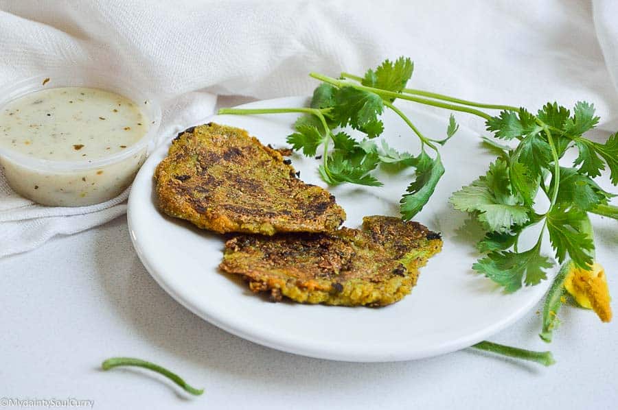 vegan pumpkin blossom fritters