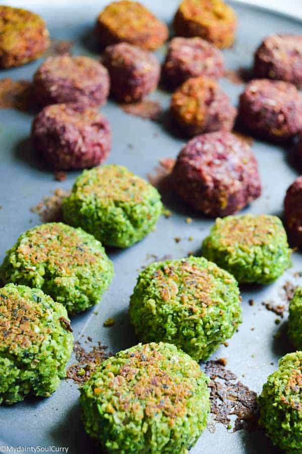 vegan rainbow falafel