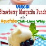 virgin strawberry margarita punch #vegan #aquafaba #healthy #sugarfree