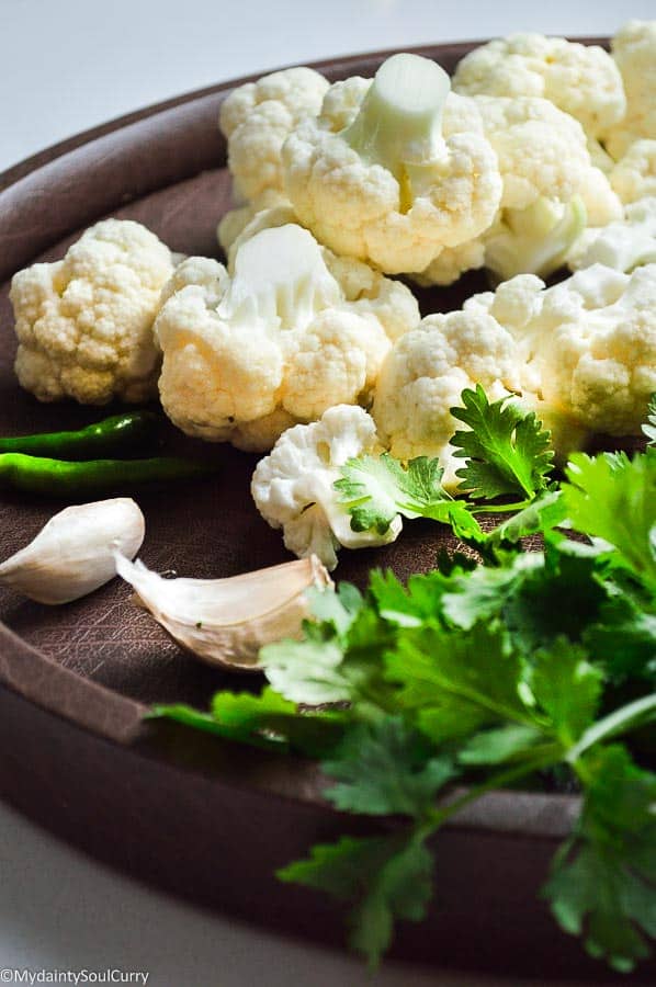 Cauliflower florets for easy cauliflower rice 