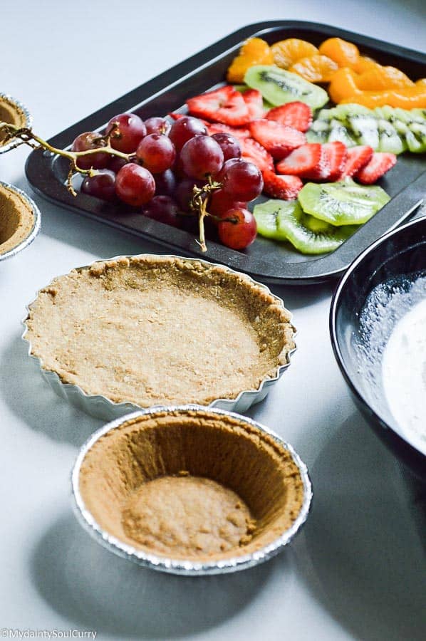 No Bake Vegan Fruit Tart with Aquafaba Cream