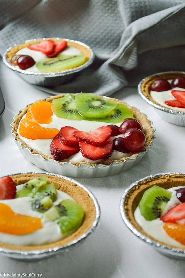 No Bake Vegan Fruit Tart with Aquafaba Cream