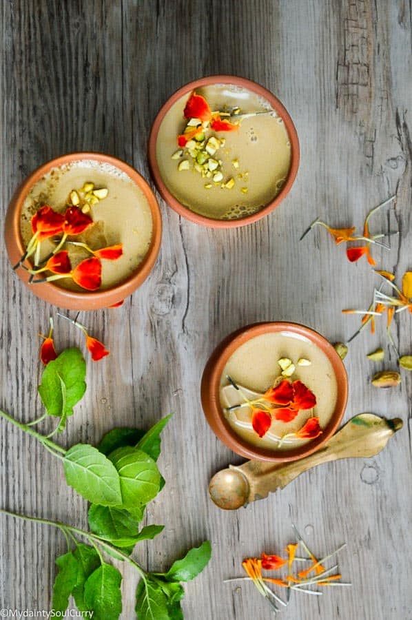 Vegan mishti doi or sweetened vegan yogurt