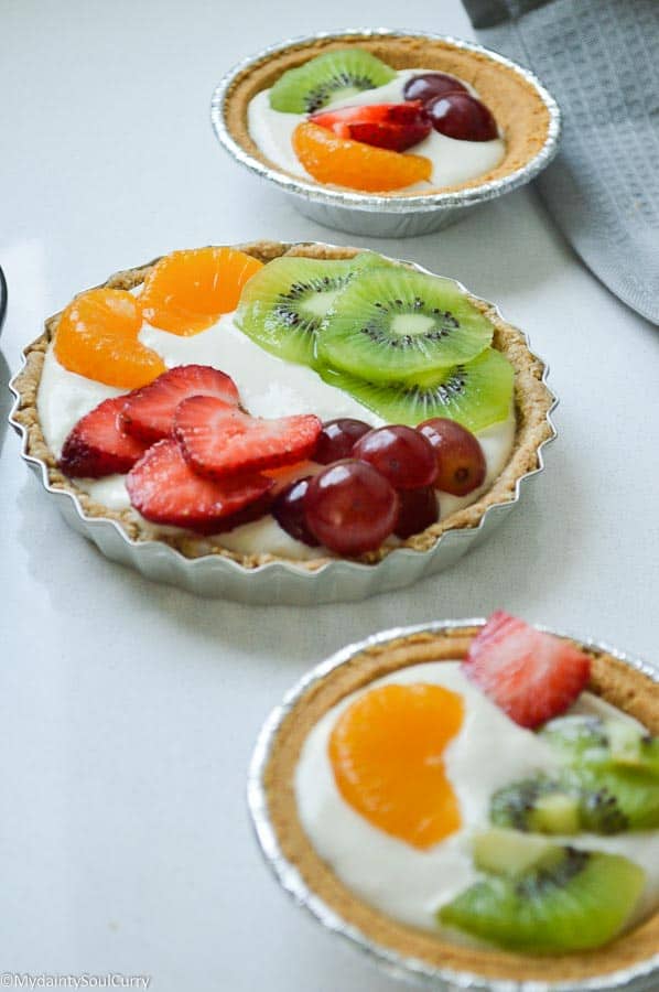 No Bake Vegan Fruit Tart with Aquafaba Cream