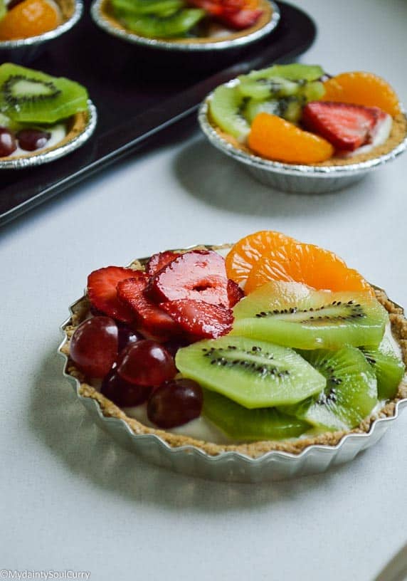 No Bake Vegan Fruit Tart with Aquafaba Cream