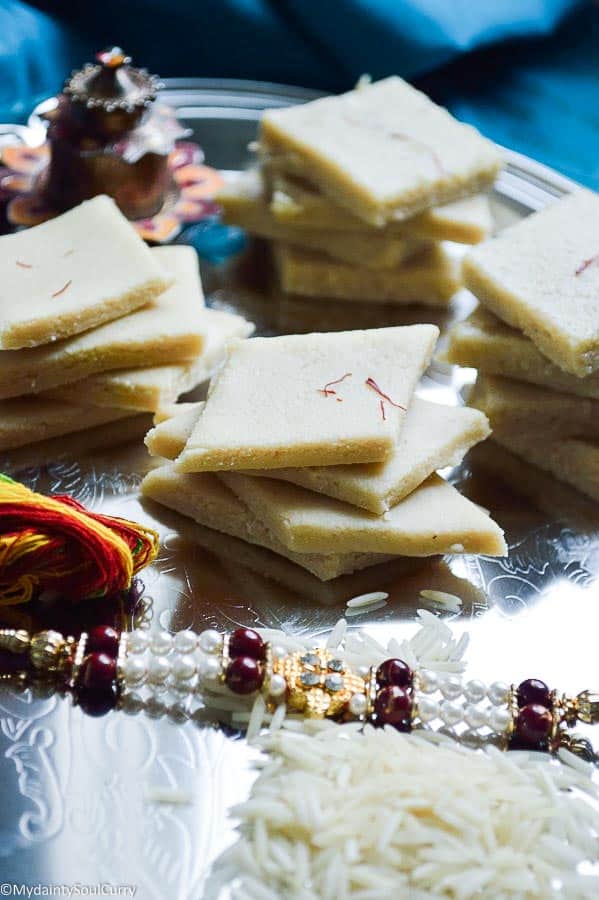 quick sugar free vegan cashew katli 