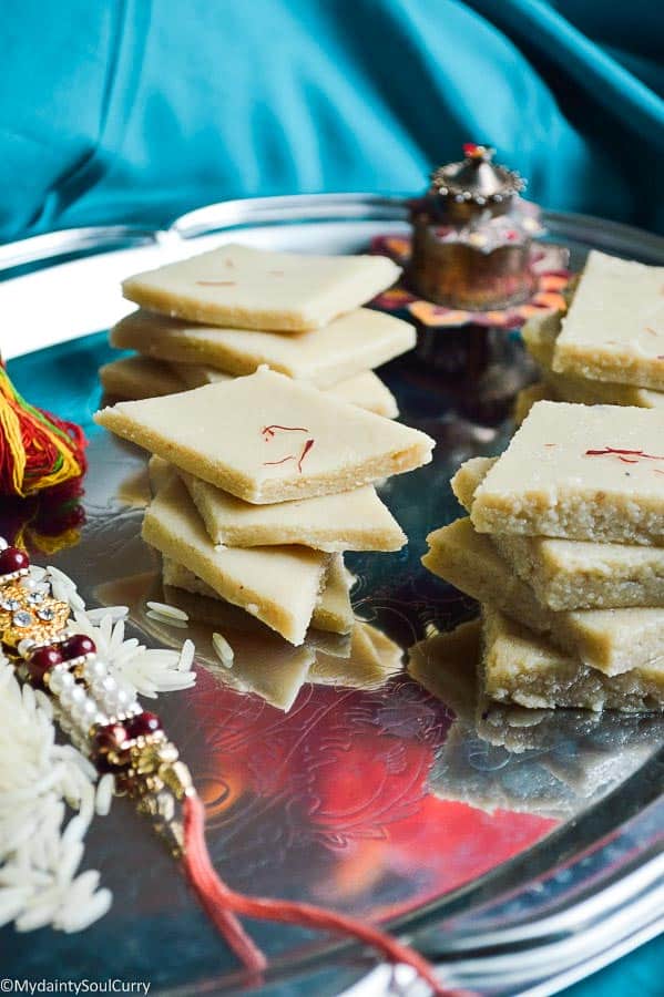 quick sugar free vegan cashew katli 